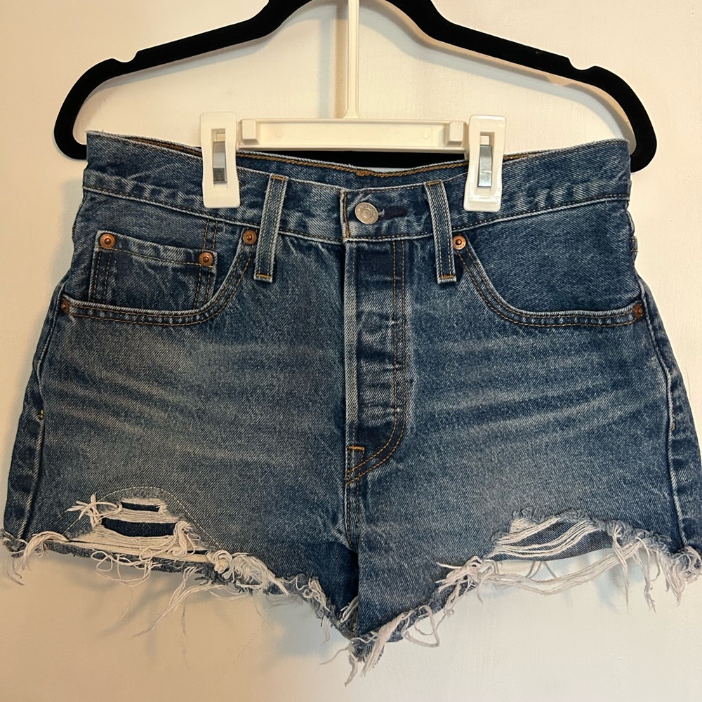 Levi’s high-waisted jean shorts